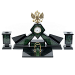 Настольный письменный набор из нефрита Герб России Dignity варинант исполнения - 1 | Loft Concept в Санкт-петербурге