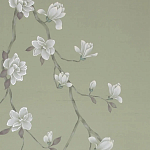 Обои ручная роспись Magnolia Canopy Colourway SC-287 on Aquamarine slub silk варинант исполнения - 2 | Loft Concept в Санкт-петербурге