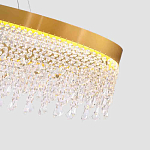 Люстра подвесная овальная с хрустальными подвесками Crystal Art  варинант исполнения - 2 | Loft Concept в Санкт-петербурге