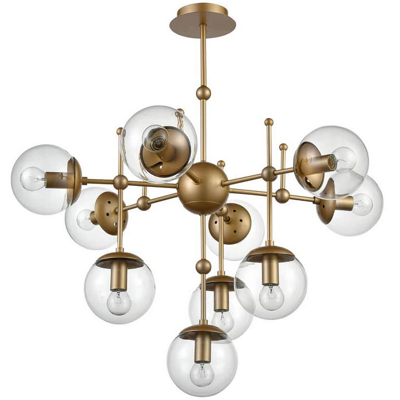 Люстра Gold Balls Chandelier 10 Золотой Прозрачный в Санкт-петербурге | Loft Concept 