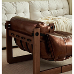 Кресло-диван кожаное на деревянном каркасе Medieval Furniture варинант исполнения - 5 | Loft Concept в Санкт-петербурге