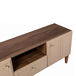ТВ-тумба бежевая из массива бука с 2-мя дверками и ящиком Wenge Light варинант исполнения - 2 | Loft Concept в Санкт-петербурге