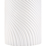 Настольная лампа с белым фактурным корпусом и черным абажуром Twisted варинант исполнения - 1 | Loft Concept в Санкт-петербурге