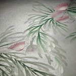 Обои ручная роспись Silk Tree Colourway SC-92 on Crackled Silver on Shell Pink metallic silk варинант исполнения - 3 | Loft Concept в Санкт-петербурге