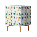 Тумба  с рисунком Short Pina Colada Orange варинант исполнения - 3 | Loft Concept в Санкт-петербурге