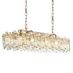 Люстра подвесная овальная с хрустальными овальными подвесками Harmonica варинант исполнения - 1 | Loft Concept в Санкт-петербурге