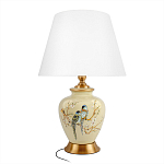 Настольная лампа бежевая с изображением птиц Slip Away варинант исполнения - 1 | Loft Concept в Санкт-петербурге