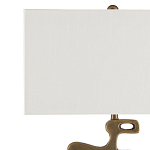 Настольная лампа с фигурным каркасом и прямоугольным тканевым абажуром Brutalist Profile варинант исполнения - 2 | Loft Concept в Санкт-петербурге