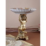 Чаша с цветочным орнаментом на ножке в виде бронзового ангела Eden Garden варинант исполнения - 6 | Loft Concept в Санкт-петербурге