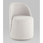Пуф Loreen со спинкой вращающийся букле светло-серый варинант исполнения - 1 | Loft Concept в Санкт-петербурге