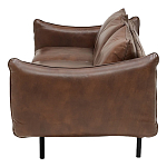 Трехместный кожаный диван на ножках темно-коричневый Tailler Sofa Brown варинант исполнения - 3 | Loft Concept в Санкт-петербурге