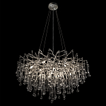 Люстра подвесная с прозрачными стеклянными подвесками в форме капель Диаметр 80 см Droplet Chandelier варинант исполнения - 5 | Loft Concept в Санкт-петербурге