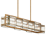 Люстра прямоугольная из толстого литого стекла Cast Glass варинант исполнения - 2 | Loft Concept в Санкт-петербурге