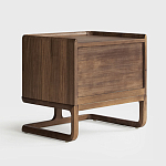Прикроватный деревянный столик с 2-мя ящиками Moon Walnut Furniture варинант исполнения - 12 | Loft Concept в Санкт-петербурге