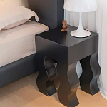 Дизайнерский журнальный стол чёрный с ножками волнистой формы Egopi варинант исполнения - 2 | Loft Concept в Санкт-петербурге