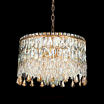 Люстра круглая с хрустальными подвесками на золотистом каркасе Roul Crystal Light варинант исполнения - 6 | Loft Concept в Санкт-петербурге