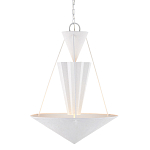 Люстра светодиодная белая геометрической формы с рифленым плафоном White Geometric Lamps варинант исполнения - 1 | Loft Concept в Санкт-петербурге