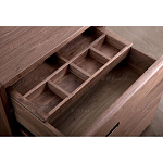 Прикроватный столик деревянный с 2-мя ящиками Moon Walnut Furniture варинант исполнения - 3 | Loft Concept в Санкт-петербурге