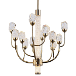 Люстра с декором в виде кристаллов из хрусталя Kenneth Crystal Stone Chandelier 12 варинант исполнения - 1 | Loft Concept в Санкт-петербурге