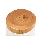 Керамический столик с деревянной столешницей "Пешка" варинант исполнения - 5 | Loft Concept в Санкт-петербурге