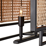 Люстра прямоугольной формы с чёрным каркасом и вставкой из плетеного материала Cage for Light варинант исполнения - 2 | Loft Concept в Санкт-петербурге