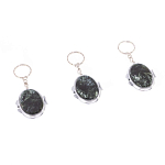 Зеркало брелок карманное двухстороннее из натурального камня Серафинит Stone Mirrors варинант исполнения - 4 | Loft Concept в Санкт-петербурге