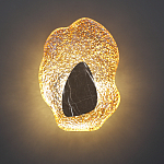 Бра с волнообразным стеклянным плафоном и вставкой из мрамора Liquid Stone варинант исполнения - 9 | Loft Concept в Санкт-петербурге