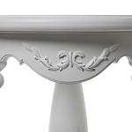 Стол приставной круглый белого цвета из массива бука с легкими потертостями White Provence варинант исполнения - 2 | Loft Concept в Санкт-петербурге