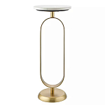 Столик приставной с овальным золотым основанием Oval Gold Base варинант исполнения - 1 | Loft Concept в Санкт-петербурге