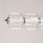 Люстра линейная с 6-ю прозрачными стеклянными плафонами округлой формы HANDLE GRAPE варинант исполнения - 6 | Loft Concept в Санкт-петербурге