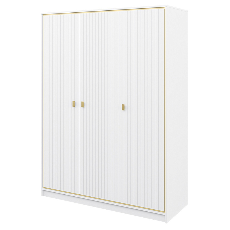 Шкаф белый трёхдверный для одежды Antique Order Белый Золотой в Санкт-петербурге | Loft Concept 