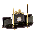 Настольный канцелярский набор из нефрита с декором в виде льва Golden Lion варинант исполнения - 2 | Loft Concept в Санкт-петербурге