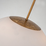 Подвесной светильник золотого цвета с полусферическим опаловым плафоном и декоративным элементом Elstead Lighting варинант исполнения - 5 | Loft Concept в Санкт-петербурге