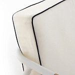 Садовый 2-х местный диван с подлокотниками из тика White варинант исполнения - 7 | Loft Concept в Санкт-петербурге