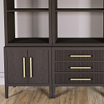 Модульный стеллаж Primo из трех составных элементов Темный орех варинант исполнения - 6 | Loft Concept в Санкт-петербурге