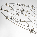 Люстра подвесная с тонкой металлической конструкцией цвета хром Quasar варинант исполнения - 6 | Loft Concept в Санкт-петербурге