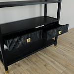 Стеллаж с двумя ящиками Elsa Dreams Black варинант исполнения - 3 | Loft Concept в Санкт-петербурге