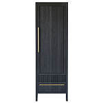 Узкий Шкаф Primo с 2 выдвижными ящиками Черный дуб варинант исполнения - 1 | Loft Concept в Санкт-петербурге