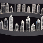 Люстра с двумя кольцами черного цвета с хрустальными элементами QUARTZ CRYSTAL варинант исполнения - 11 | Loft Concept в Санкт-петербурге