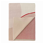 Плед из хлопка бежевого цвета с абстрактным принтом Elysian Flow Peach варинант исполнения - 5 | Loft Concept в Санкт-петербурге