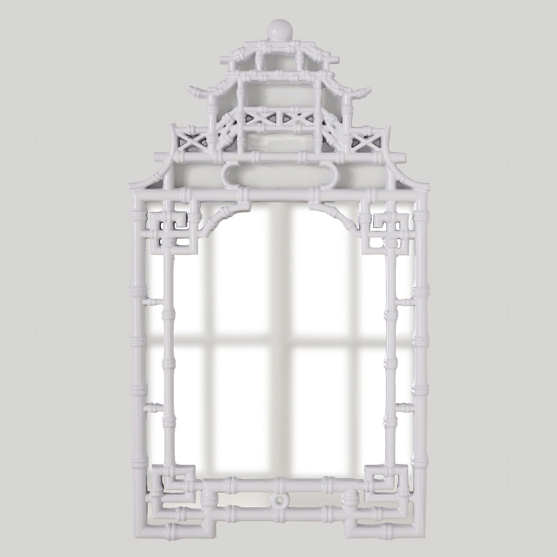 Зеркало в традиционном китайском стиле White Pagoda Белый в Санкт-петербурге | Loft Concept 