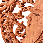 Панно из дерева дракон и луна Panel With Animals варинант исполнения - 2 | Loft Concept в Санкт-петербурге