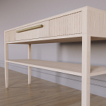 Дизайнерская Консоль с полкой и ящиком Primo Светлый дуб варинант исполнения - 4 | Loft Concept в Санкт-петербурге