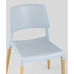 Пластиковый стул на ножках из массива бука Ferret Grey-Blue варинант исполнения - 2 | Loft Concept в Санкт-петербурге