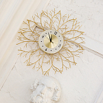 Часы настенные из металла золотые с белым циферблатом Current Time варинант исполнения - 4 | Loft Concept в Санкт-петербурге