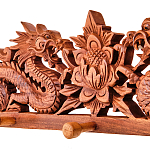 Панно-вешалка из дерева драконы Panel With Animals варинант исполнения - 2 | Loft Concept в Санкт-петербурге