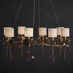 Люстра с каркасом в виде цветков розы и тканевыми абажурами Flowers and Fox Roses варинант исполнения - 4 | Loft Concept в Санкт-петербурге