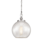 Подвесной светильник с прозрачным стеклянным плафоном в форме шара в современном стиле на цепи Feiss варинант исполнения - 1 | Loft Concept в Санкт-петербурге