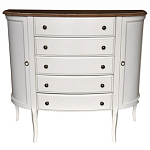 Комод полукруглый с ящиками и дверцами в стиле прованс Montmartre Provence Chest of Drawers варинант исполнения - 1 | Loft Concept в Санкт-петербурге