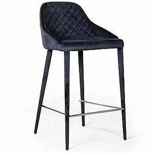 Стул Douglas Rhombus Bar stool Черный Велюр